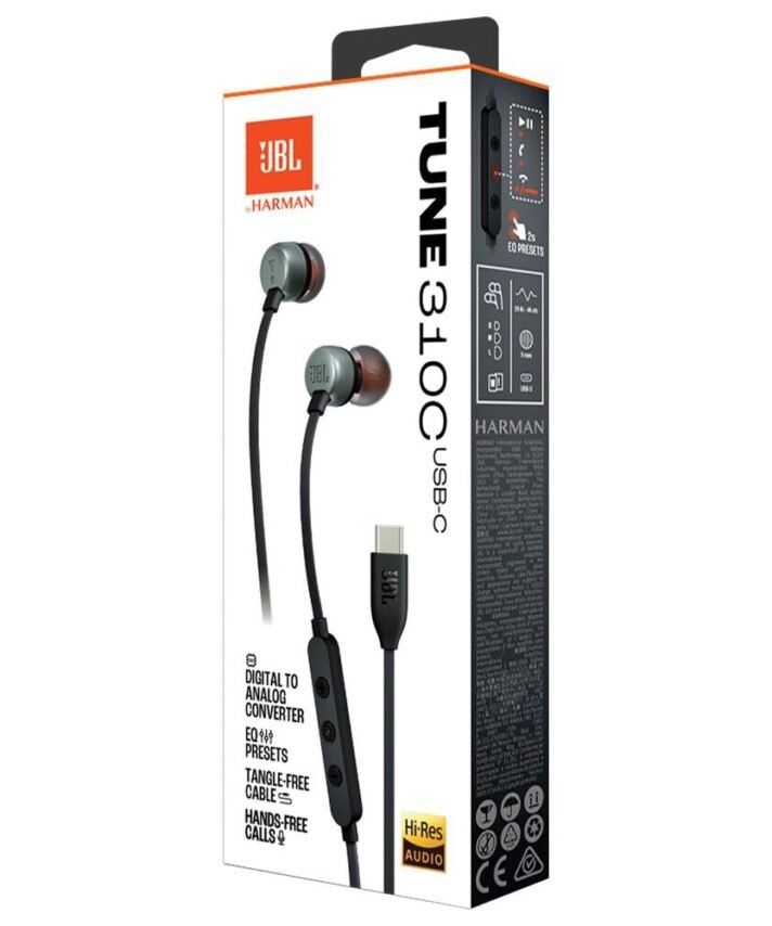 JBL TUNE310 WIRE BLACK USB-C