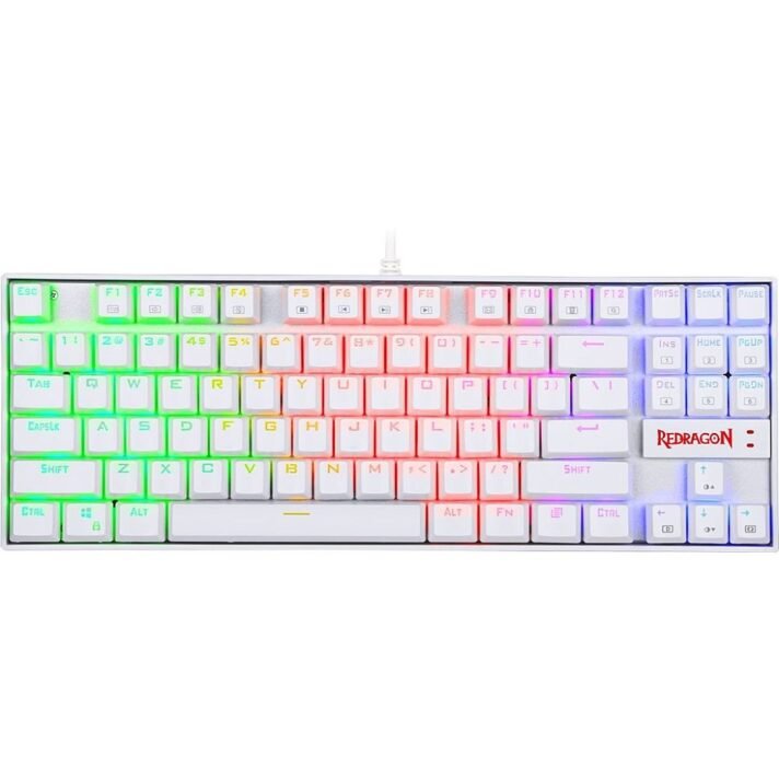 TECLADO MECANICO REDRAGON K552 KUMARA WHITE