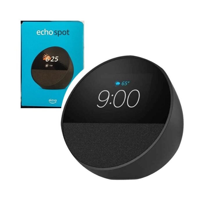 AMAZON ALEXA ECHO SPOT SMART ALARM CLOCK BLACK
