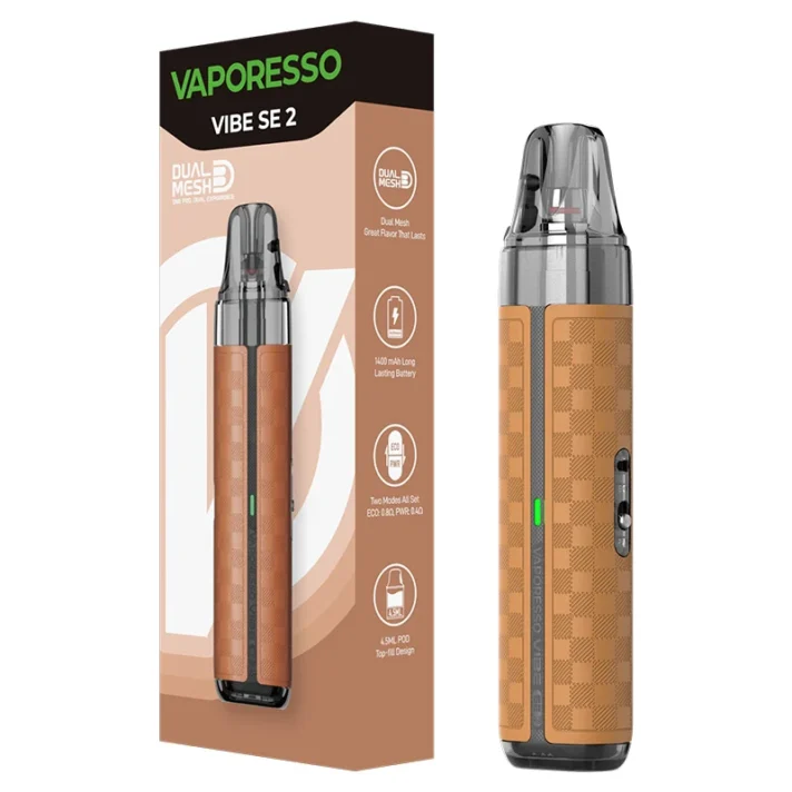 VAPORESSO VIBE SE 2 KIT LEATHER BROWN